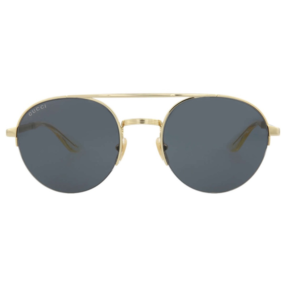 NEW GUCCI GG0984S 001 AVIATOR GOLD SUNGLASSES WITH GREY LENSES - Picture 3 of 4